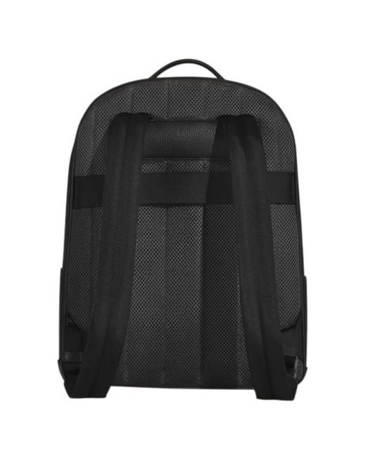 Montblanc Black Companion Leather Backpack for men