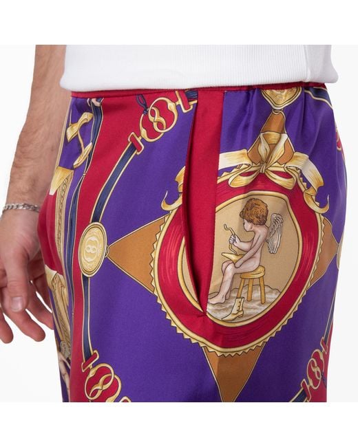 Bally Red Graphic-Print Wide Leg Trousers for men