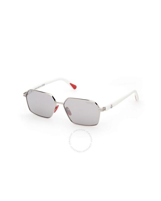 Moncler Metallic Montage Smoke Mirrored Navigator Sunglasses Ml0268 16c 59 for men