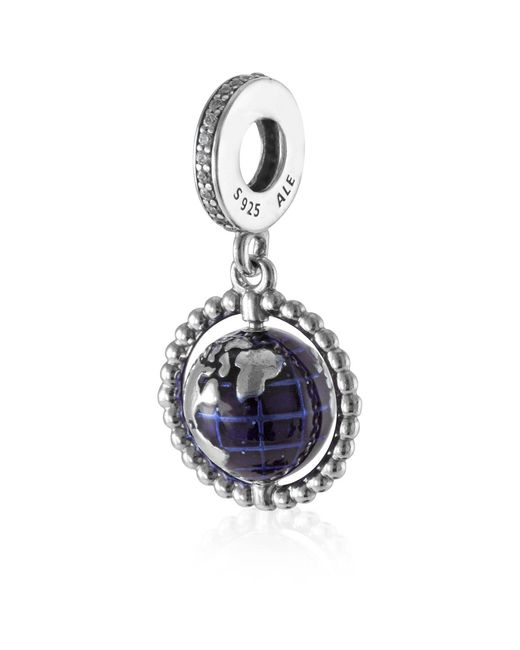 Pandora Blue Spinning Globe Dangle Charm for men