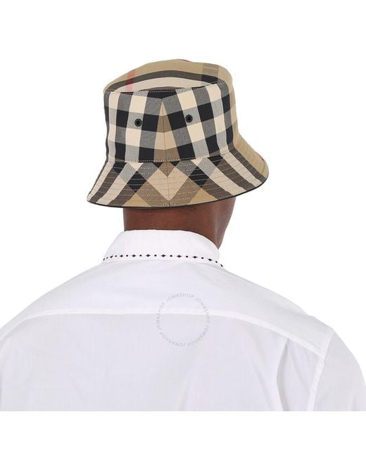 Burberry Brown Vintage Check Bucket Hat for men