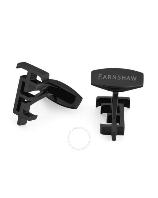 Thomas Earnshaw Black Celestial Monogram Cufflink for men