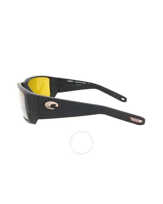 Costa Del Mar Yellow Blackfin Pro Sunrise Silver Mirror Polarized Glass Sunglasses 6s9078 907805 60 for men