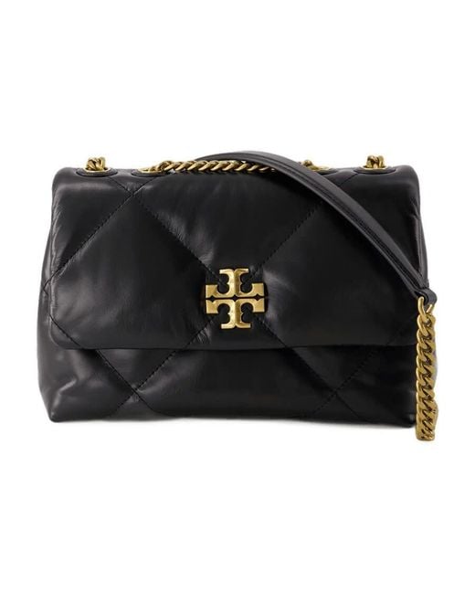 Tory Burch Black Kira Diamond Quilt Small Convertible Shoulder Bag