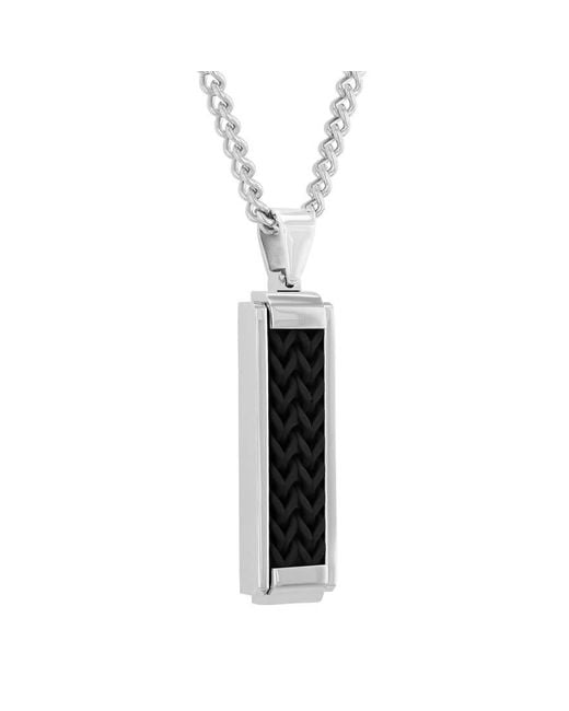 Robert Alton White Stainless Steel And Dog Tag Pendant for men