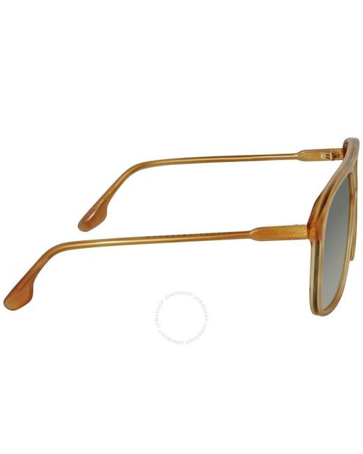 Victoria Beckham Metallic Grey Square Sunglasses Vb156s 772 60