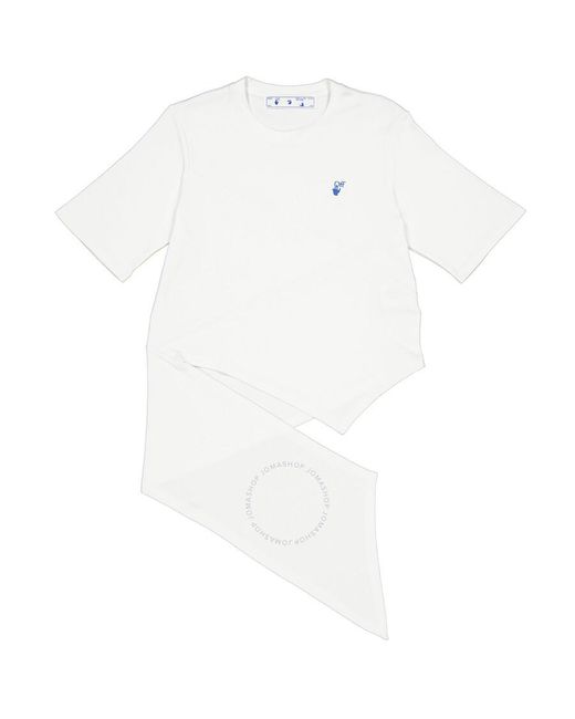 Off-White c/o Virgil Abloh White Asymmetric Short Sleeve T-shirt