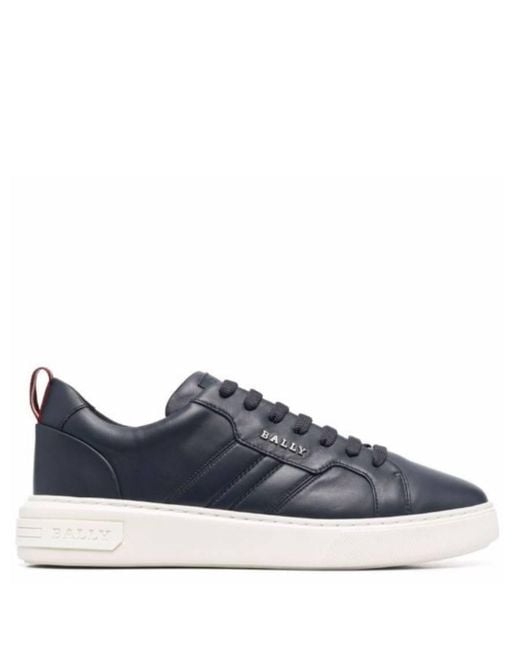 Bally Blue Maxim Low-Top Leather Sneakers, Brand Size 11 Us for men