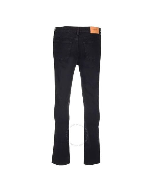 Burberry Black Straight-Leg Stretch-Cotton Jeans, Waist for men
