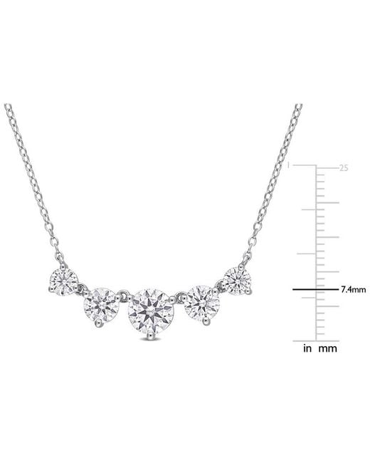Amour Metallic 2 1/2 Ct Dew Created Moissanite Heart Necklace