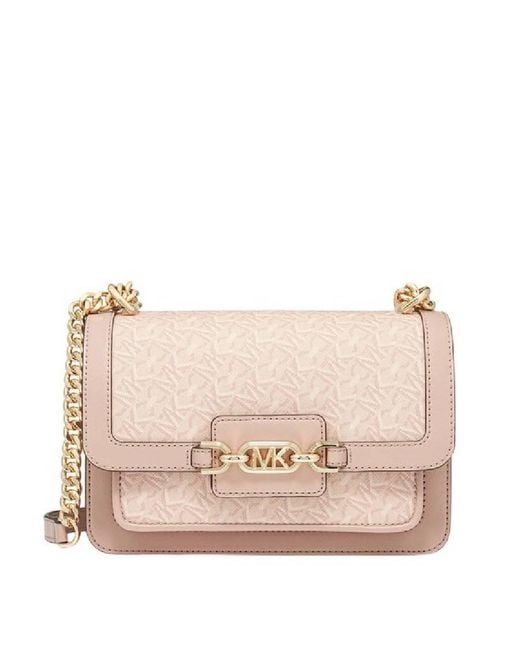 Michael Kors Pink Logo-Print Shoulder Bag