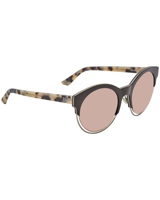 Dior Multicolor Sideral Gray Rose Gold Cat Eye Ladies Sunglasses Sideral1 Xv5/0j 53