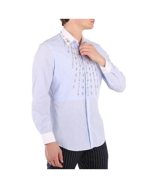 Burberry Purple Carterton Crystal-embellished Dress Shirt for men