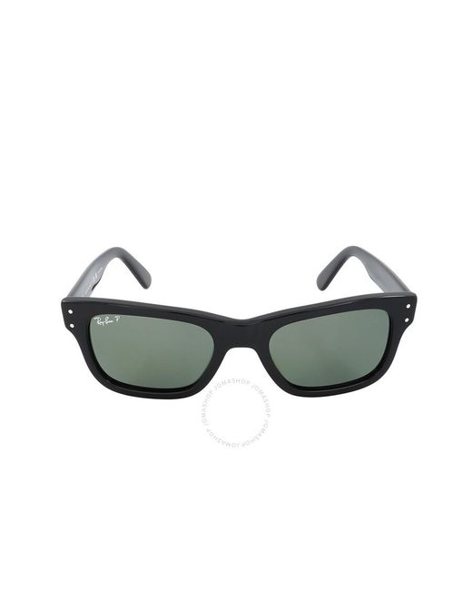 Ray-Ban Polarized Green Rectangular Sunglasses for men