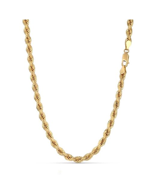 Kylie Harper Metallic 14K Thick/Heavy 5Mm Diamond-Cut Rope Chain Necklace for men