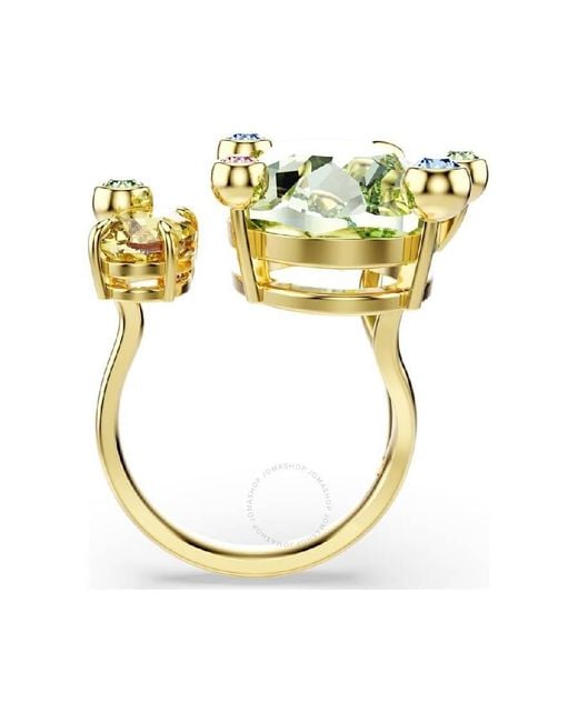 Swarovski Metallic Gema Multicolored Mixed Cuts Open Ring, Size 60