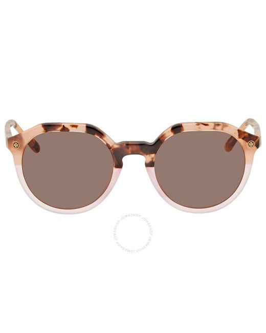 Tory Burch Brown Oval Sunglasses Ty7130 175473 52