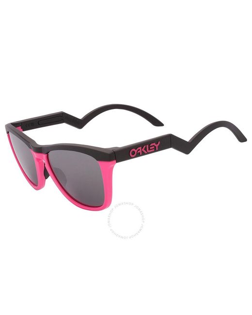 Oakley Pink Frogskins Hybrid Prizm Black Square Sunglasses Oo9289 928904 55 for men