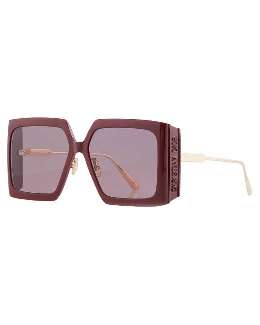 Dior Brown Bordeaux Square Sunglasses Solar S2u Cd40039u 66s 59
