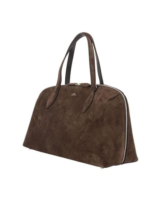 Totême  Brown Totme Suede Leather Tote Bag