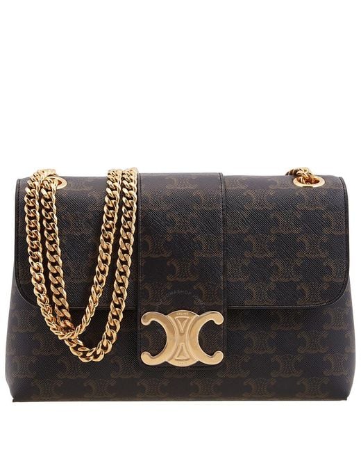 Céline Black Medium Triomphe Canvas Victoire Bag