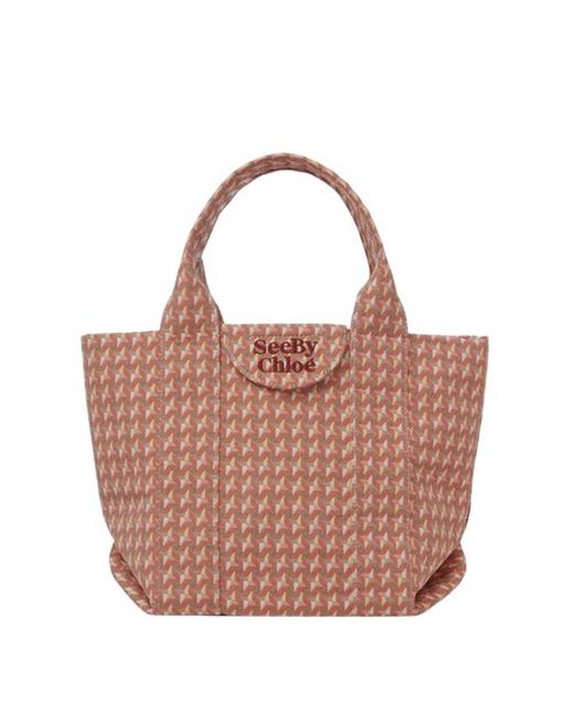 See By Chloé Brown Small Laetizia Tote Bag