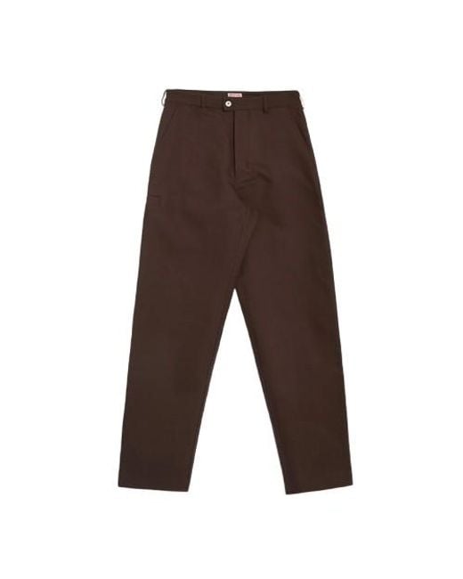 KENZO Brown Tapered Workwear Cotton Pants, Brand Size 40 Us Size Large for men