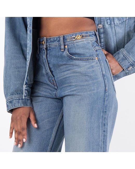 Versace Blue Loose-Fit Jeans