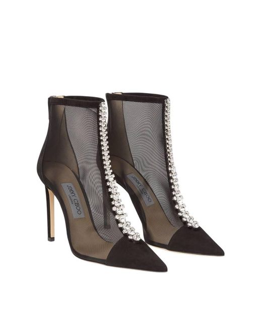 Jimmy Choo Gray Bing 100 Mesh Ankle Boots, Brand Size 39 Us