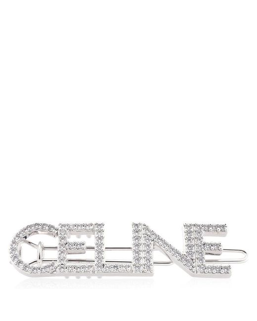 Céline Metallic Crystal Hairpin
