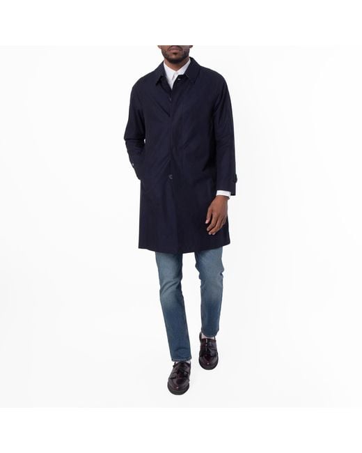 Burberry Blue Mid-Length Camden Car Coat, Brand Size 54Sf (Us for men