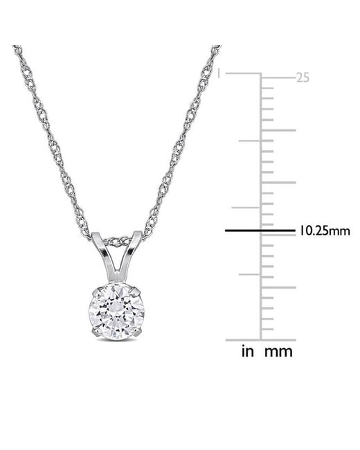 Created Forever Metallic 1/2Ct Tw Lab-Grown Diamond Solitaire Pendant With Chain