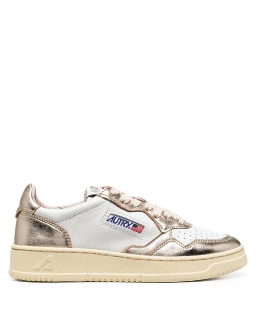 Autry White Medalist Low Bicolor Sneakers, Brand Size 37 Us