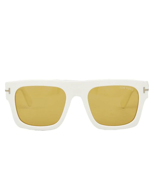 Tom Ford Fausto Vintage Yellow Square Sunglasses for men