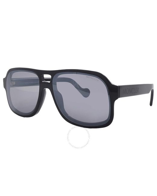 Moncler Gray Smoke Navigator Sunglasses Ml0170 01a 59 for men