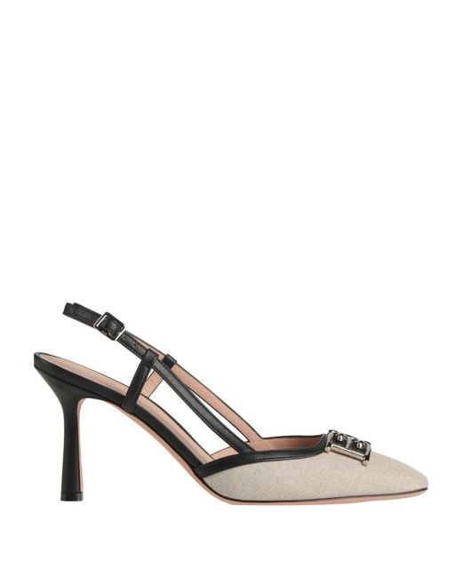 Bally Metallic B-Chain Eva 85 Slingback Pumps, Brand Size 39 Us