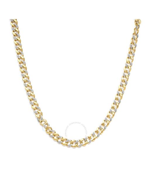 Haus of Brilliance Metallic 14K Over 1.0 Cttw Diamond Cuban Link Necklace (I-J Color, I3 Clarity)