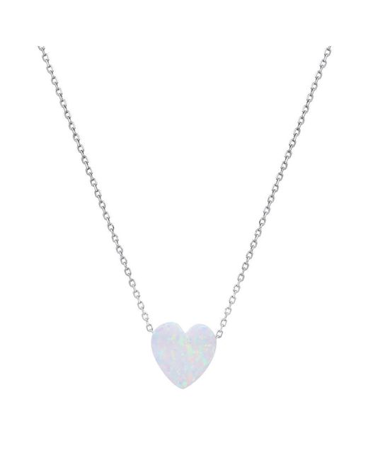 Kylie Harper Metallic Sterling Opal Heart Necklace for men