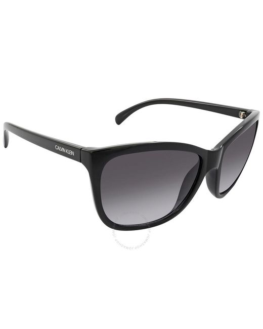 Calvin Klein Gray Grey Gradient Oversized Sunglasses Ck19565s 001 60