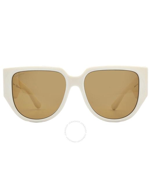 Ferragamo White Amber Browline Sunglasses Sf1088se 103 57