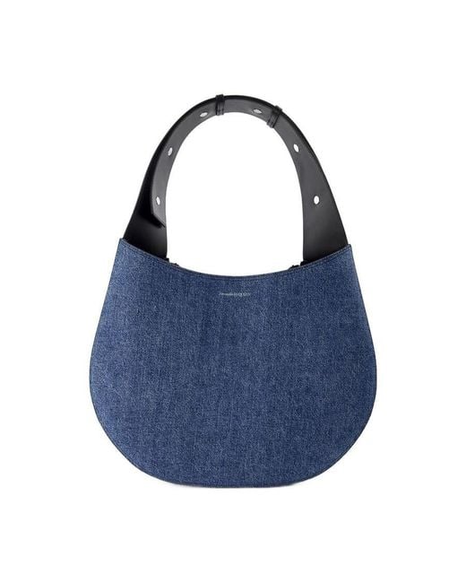 McQueen Blue Skull Hobo Bag