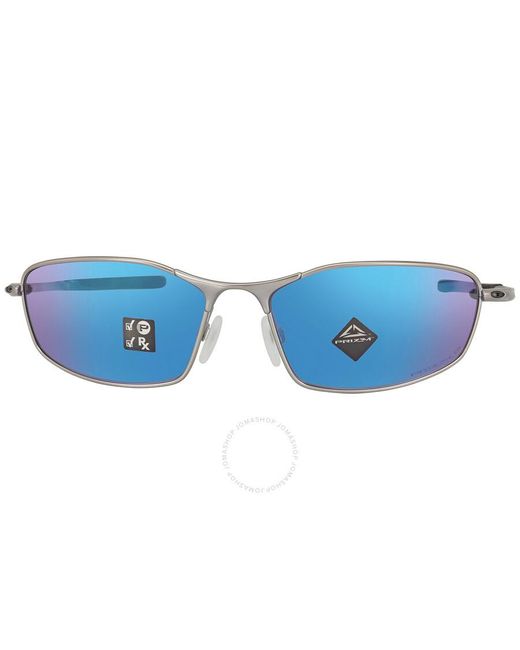 Oakley Blue Whisker Prizm Sapphire Polarized Rectangular Sunglasses Oo4141 414104 60 for men