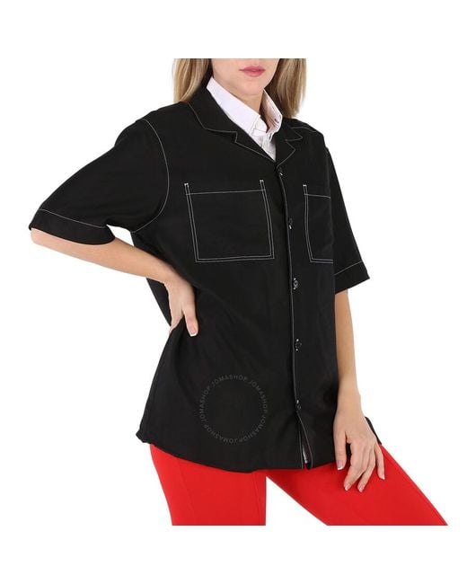 Burberry Black Oversized Double Shirt