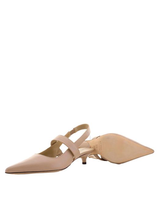 By Far Natural Shirley Nappa Pointed-Toe Pumps
