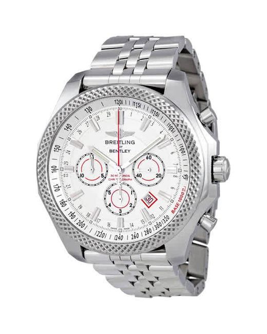 Breitling Metallic Bentley Barnato Automatic Silver Dial Watch A2536821-g734ss for men