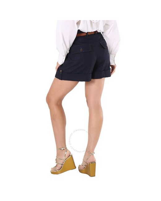 Chloé Blue High-waisted Shorts