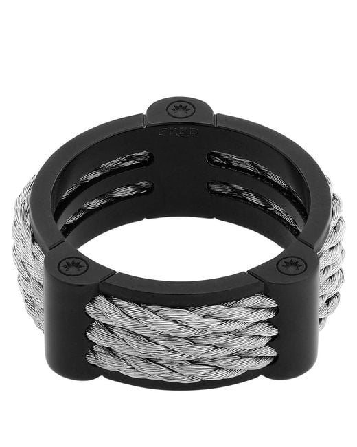 Fred Black Force 10 Large Model Ring for men