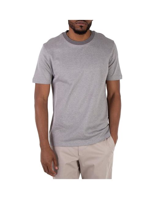 Boss Gray Short Sleeve Crew Neck T-Shirt for men