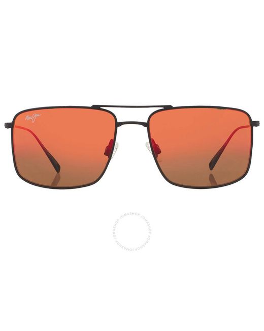Maui Jim Brown Aeko Hawaii Lava Navigator Sunglasses Rm886-02 55 for men