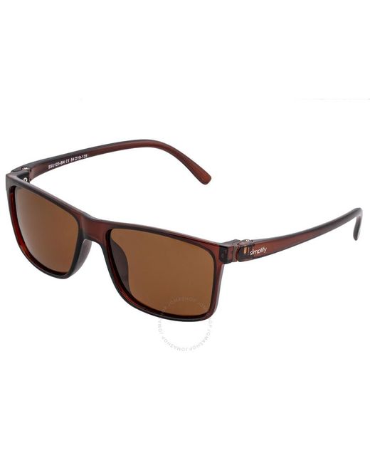 Simplify Brown Ellis Square Sunglasses Ssu123-bn